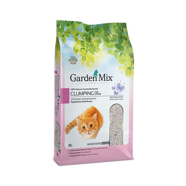 Garden Mix İnce Taneli Bebek Pudrası Kokulu Kedi Kumu 10 Lt