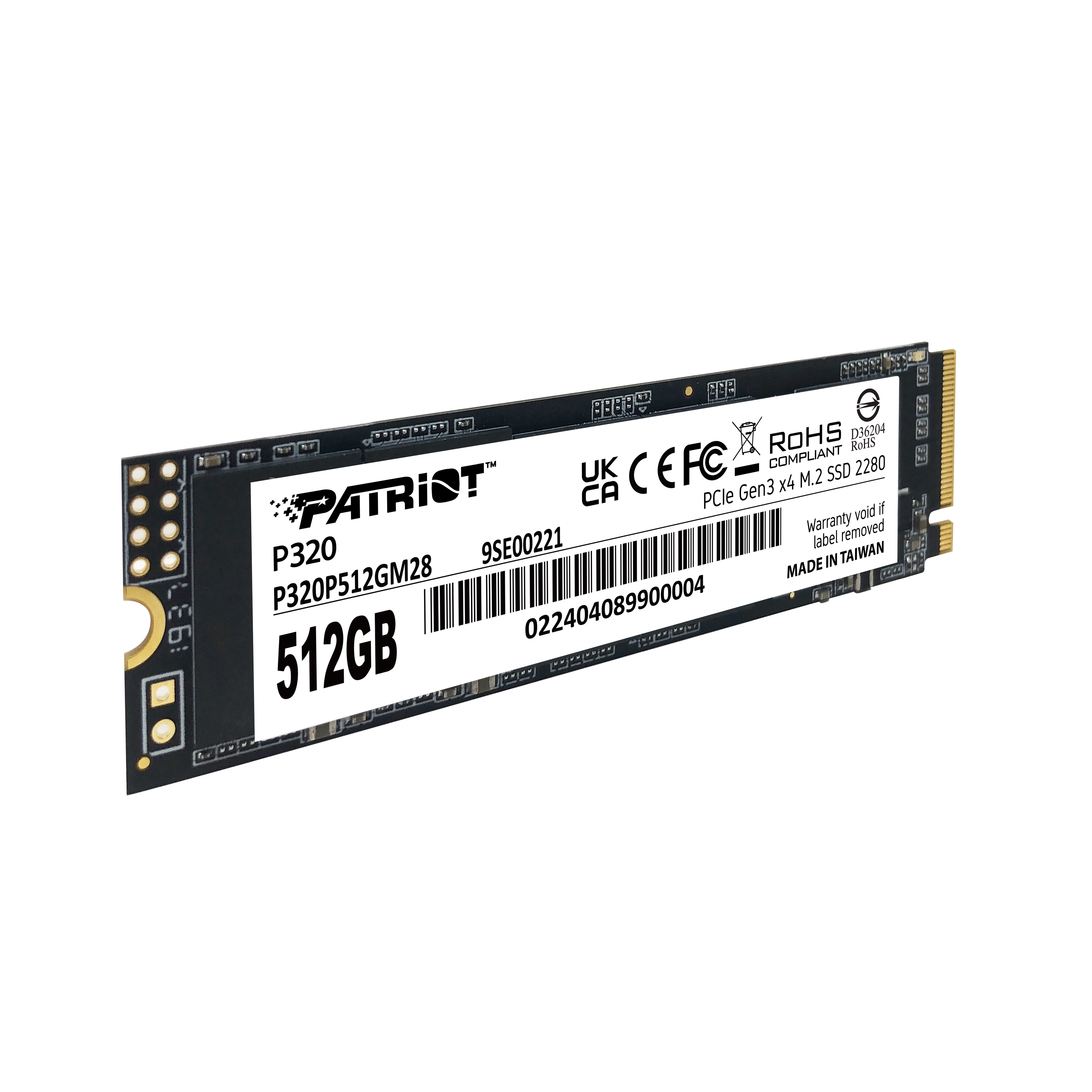 Patriot P320 512gb 3000/2200mb/s Nvme M.2 Ssd Disk (p320p512gm28)