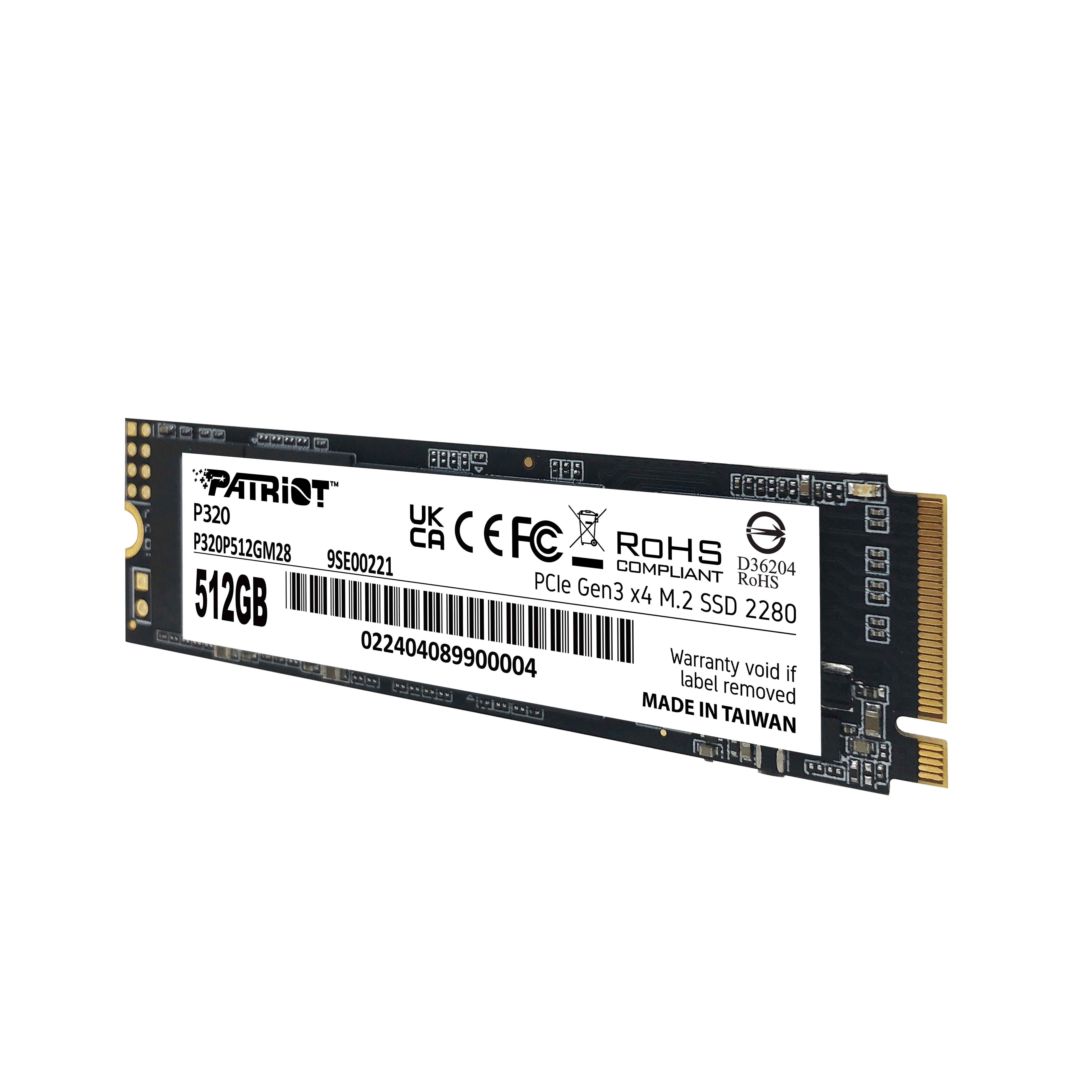 Patriot P320 512gb 3000/2200mb/s Nvme M.2 Ssd Disk (p320p512gm28)