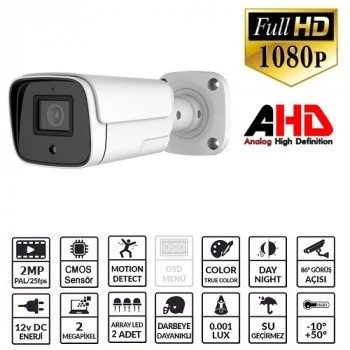 Ezcool Ez-2010hd 2mp 2.8mm Lens 2 Array Ahd Bullet Kamera