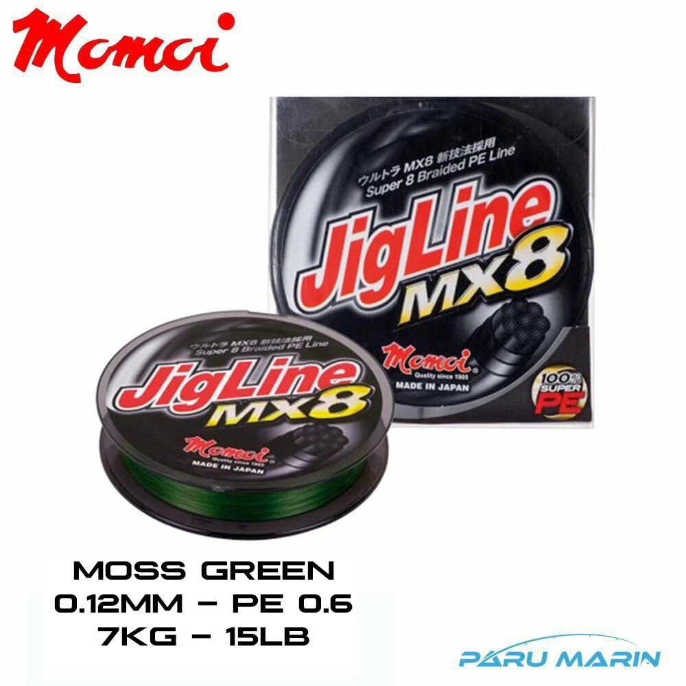 Momoi Jigline Mx8 0.12mm 300mt. Yeşil İp Misina