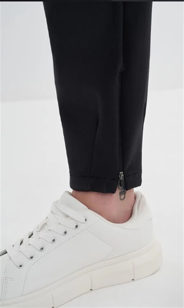 Cazador Cep Fermuar Detaylı Paçası Fermuarlı Erkek Eşofman Altı - Siyah 2XL Beden