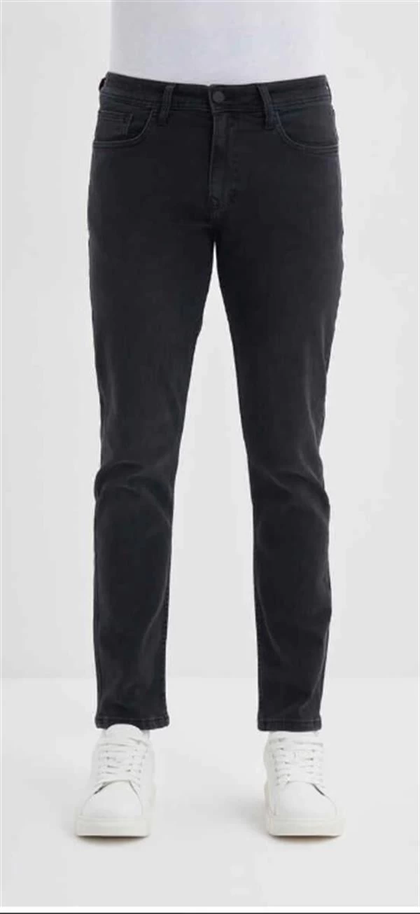 Cazador Yüksek Bel Boru Paça Erkek Jean Pantolon - Siyah 38-32