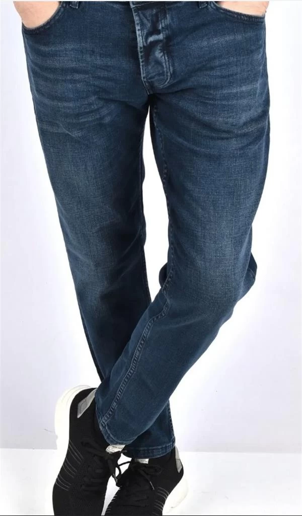 Zagor Yüksek Bel Dar Kesim Erkek Jean Pantolon - Renk: Greencast, Beden: 34-32