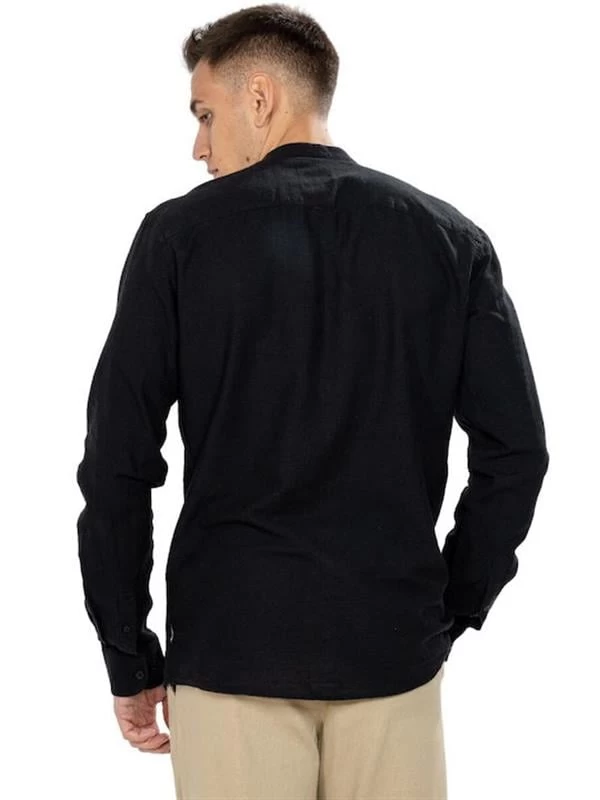 Only & Sons Hakim Yaka Keten Gömlek  - Siyah XL Beden