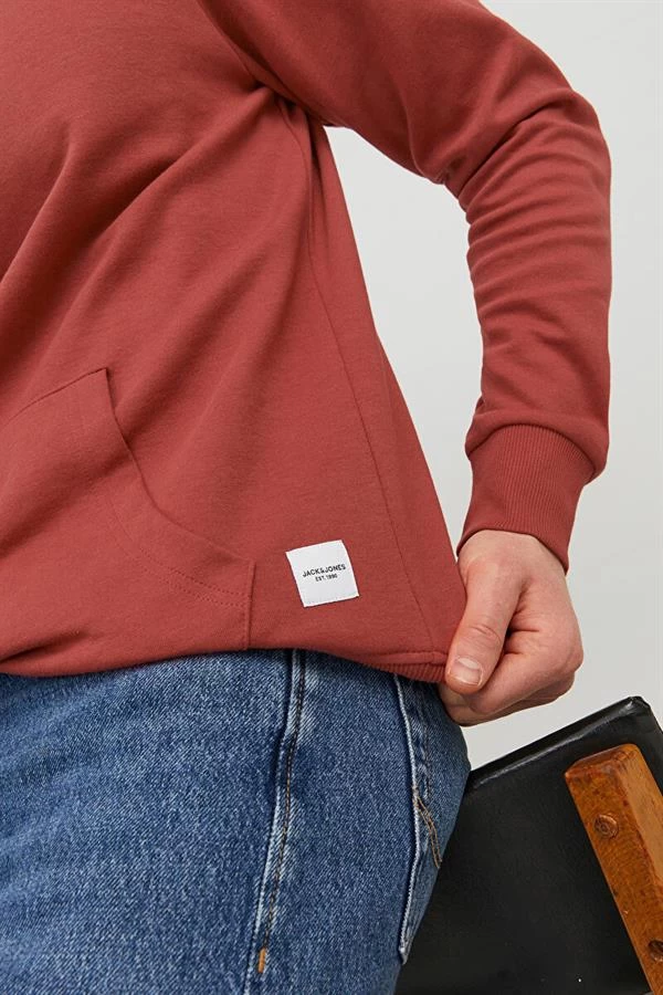 Jack & Jones Düz Erkek Sweatshirt - Kırmızı M Beden