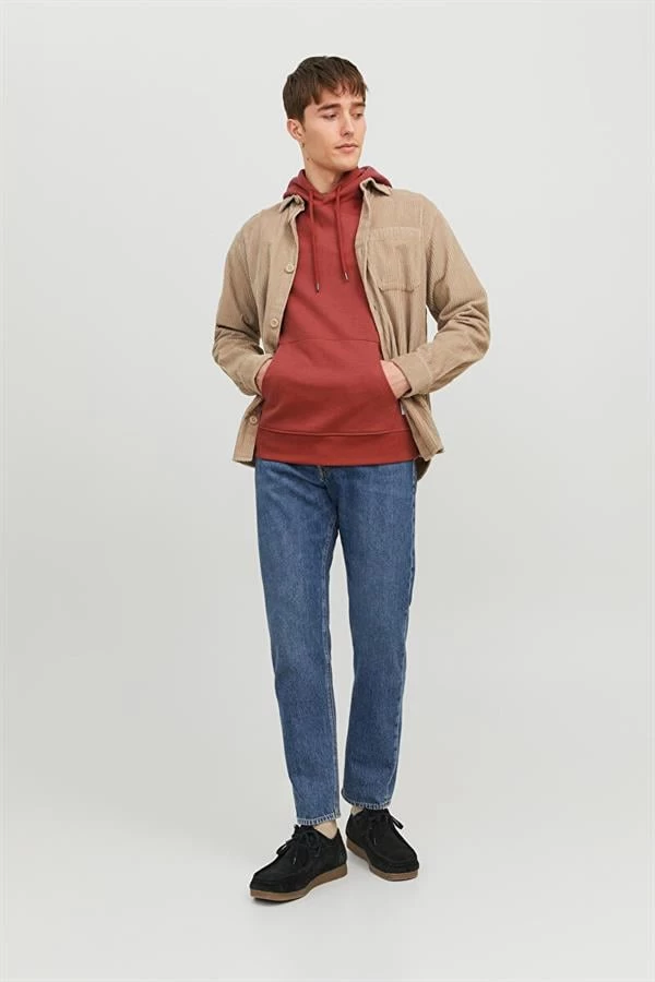 Jack & Jones Düz Erkek Sweatshirt - Kırmızı M Beden