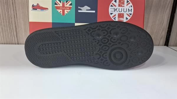 Kuum Hakiki Nubuk Deri Su Geçirmez Dama Desenli Kadın Ayakkabı - Siyah 39 Numara