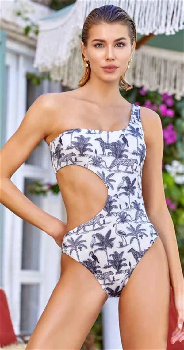 Desenli Mayo Bikini Zebra - Renk: Zebra, Beden: 42