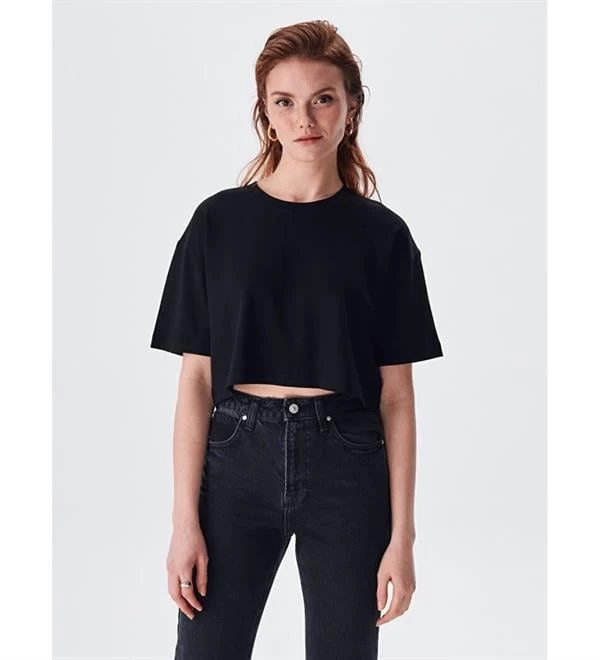 Betıana Slate Gray Yüksek Bel Geniş Paça Jean  - Renk: Antrasit, Beden: 25