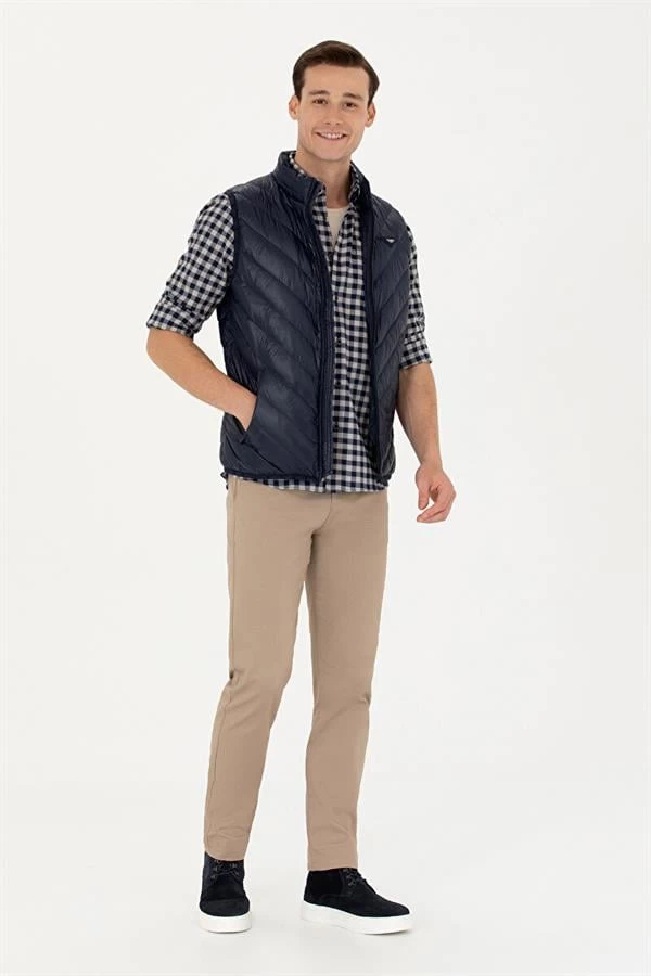 U.S. Polo Assn Polo Kaz Tüyü Erkek Yelek - Lacivert 60 Beden