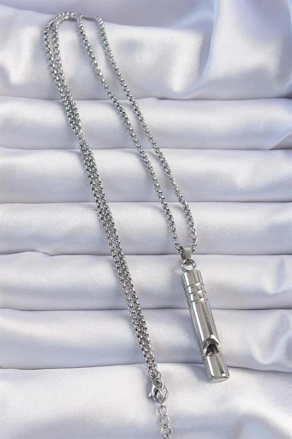 Acil Durum Düdüğü 316l Çelik Kararma Yapmaz Yüksek Desibel Kolye Unisex