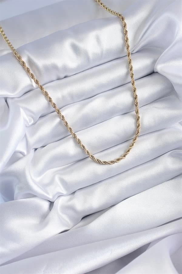 316l Çelik Gold Renk 60 Cm Burgu Model Kadın Kolye