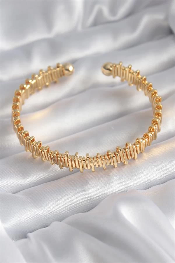 316l Çelik Gold Renk Dorika Model Kadın Bileklik