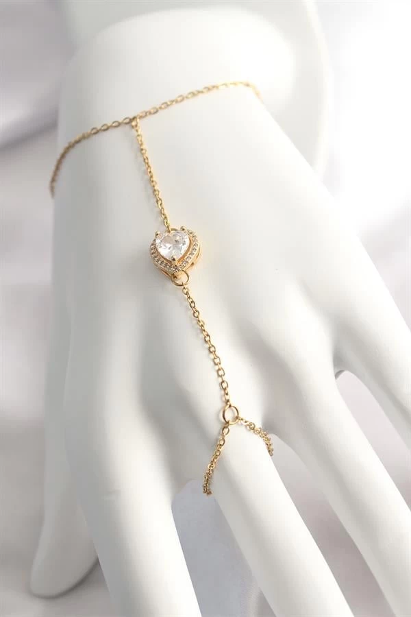 316l Çelik Gold Renk Kalp Model Şahmeran