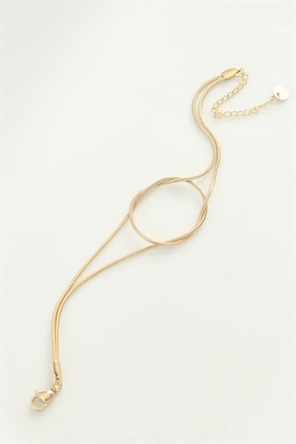 316l Çelik Gold Renk Düğüm Model Bileklik