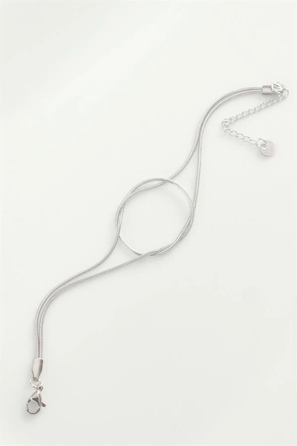 316l Çelik Gümüş Renk Düğüm Model Bileklik