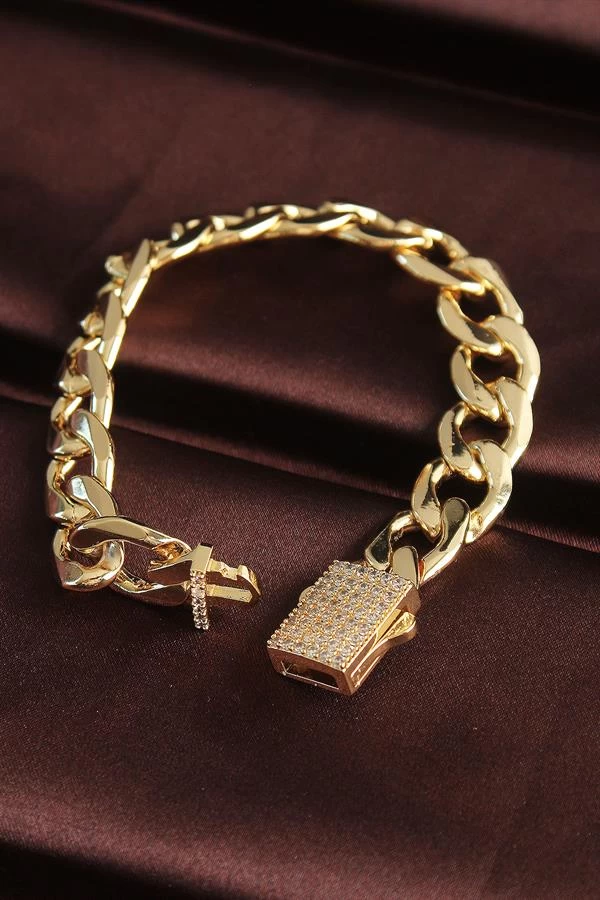 316l Çelik Vip Seri Gold Renk Gurmet Model Bileklik