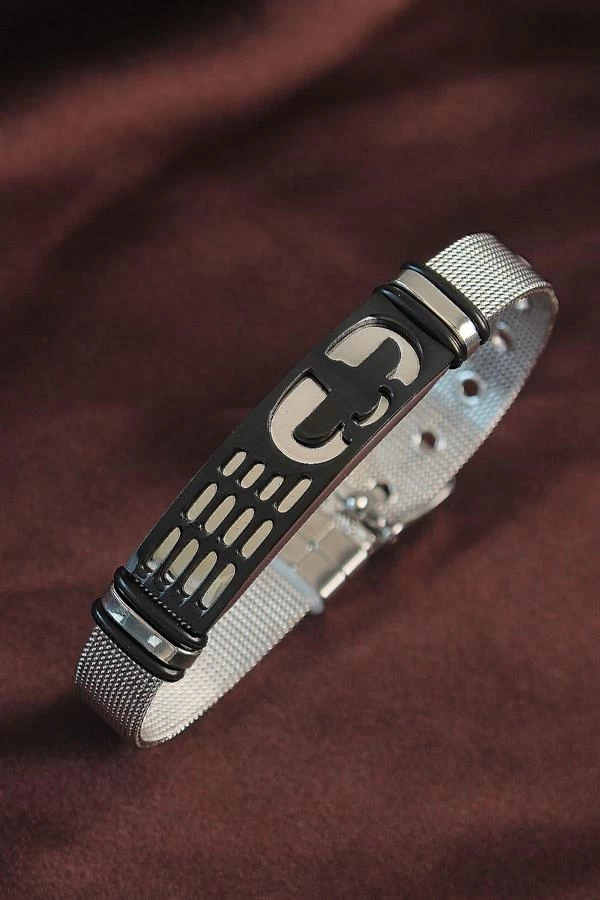 316l Çelik Siyah Antik Mısır Kartalı Ayarlanabilir Hasır Kordonlu Bileklik