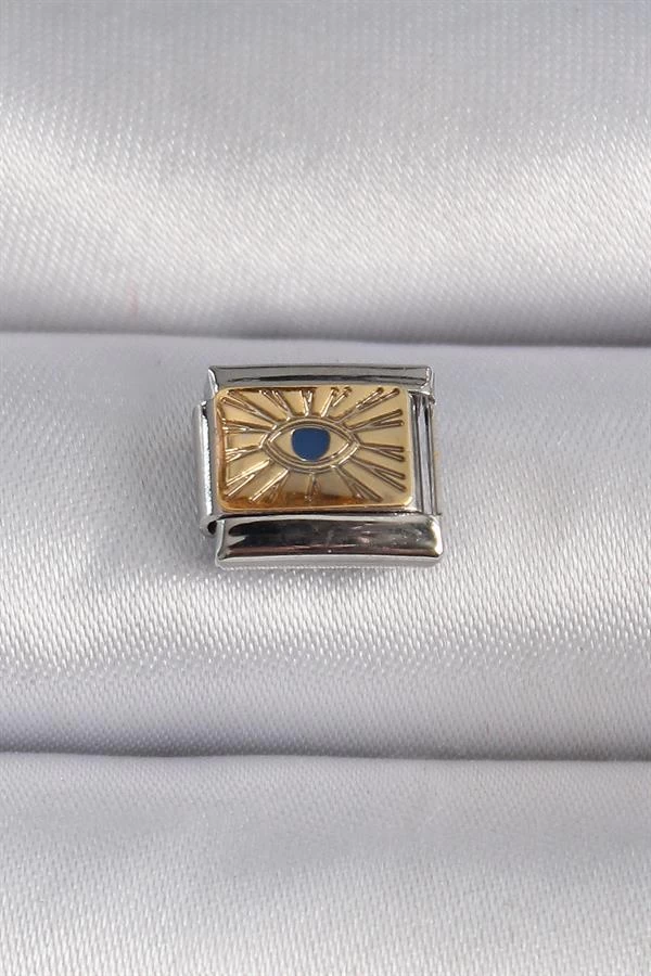 316l Çelik Gümüş Renk Altın Göz İşlemeli Nomination Charm