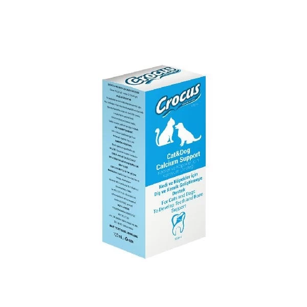 Crocus Diş Ve Kemik Gelişimi Kedi Ve Köpekler Için Sıvı Kalsiyum Destek 100 Ml