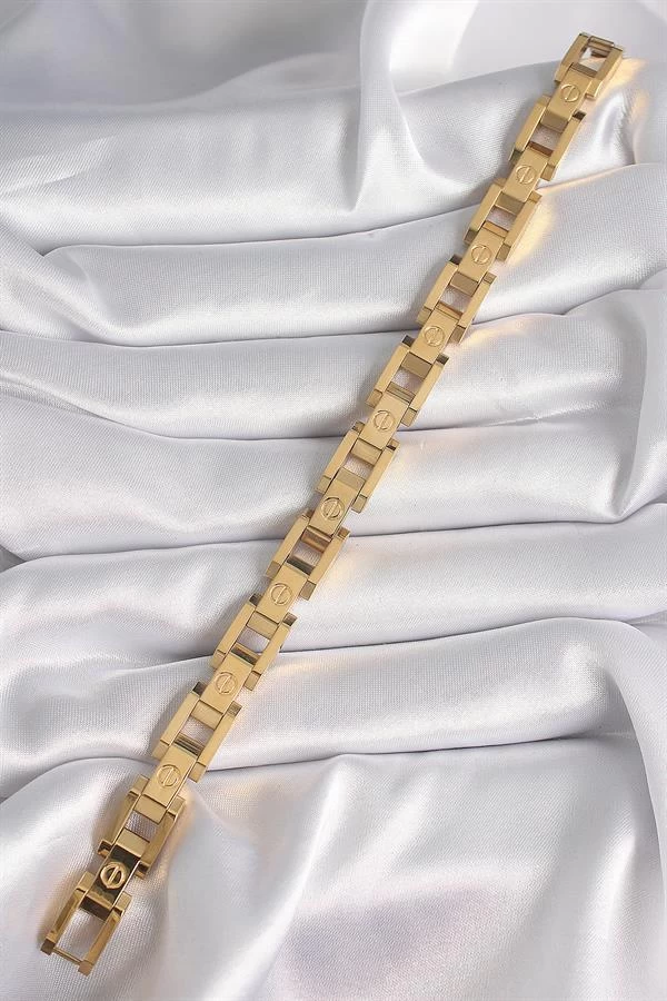 316l Çelik Gold Renk Unisex Bileklik
