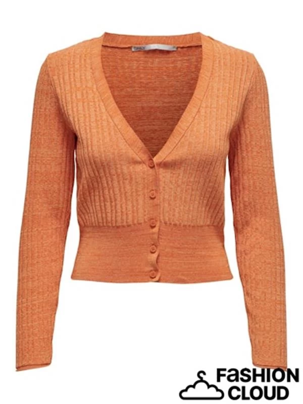 Onlharper Ls V- Neck Orange - Renk: Orange, Beden: Xlarge