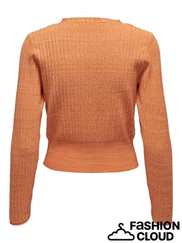 Onlharper Ls V- Neck Orange - Renk: Orange, Beden: Xlarge