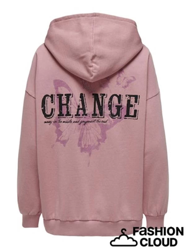 Sırt Baskılı Vintage Kumaş Oversize Kadın Sweat Pembe Pembe Pembe Pembe Pembe Pembe Pembe Pembe Pem Pembe Pembe Pembe - Renk: Pembe, Beden: X Small