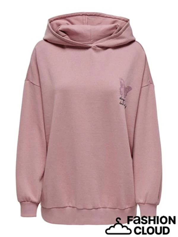 Sırt Baskılı Vintage Kumaş Oversize Kadın Sweat Pembe Pembe Pembe Pembe Pembe Pembe Pembe Pembe Pem Pembe Pembe Pembe - Renk: Pembe, Beden: Small