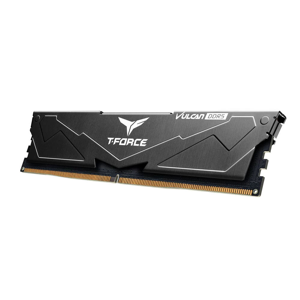 Team T-force Vulcan Black 16gb 1x16gb 6000mhz Ddr5 Cl38 Gaming Ram (flbd516g6000hc38g01)
