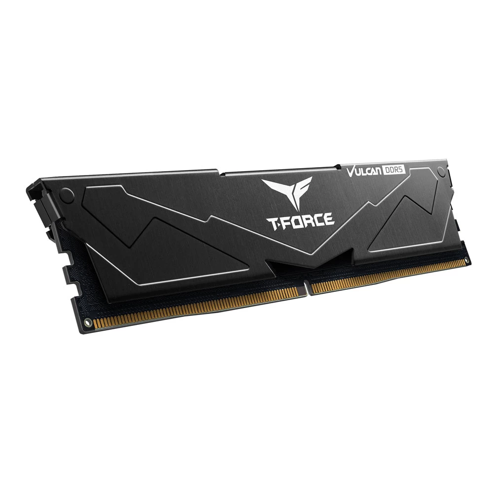 Team T-force Vulcan Black 16gb 1x16gb 6000mhz Ddr5 Cl38 Gaming Ram (flbd516g6000hc38g01)