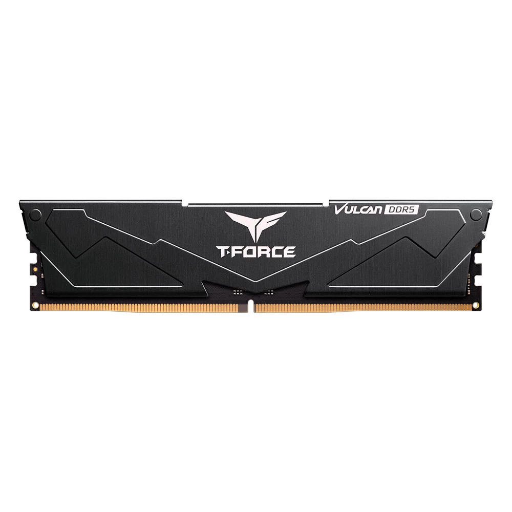 Team T-force Vulcan Black 16gb 1x16gb 6000mhz Ddr5 Cl38 Gaming Ram (flbd516g6000hc38g01)