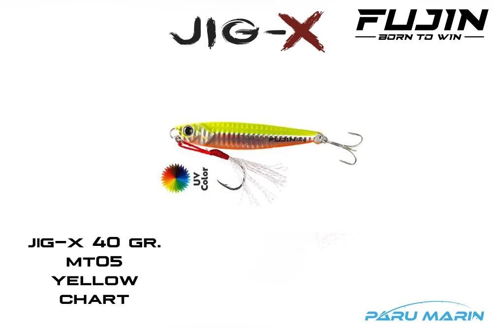 Fujin Jig-x 40gr. Shore Jigging - Jig Yem Yellow Chart