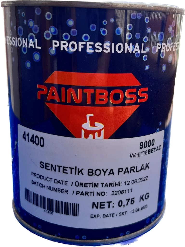 Paintboss 41400 Sentetik Boya Parlak Siyah 0,75 Kg (9005)