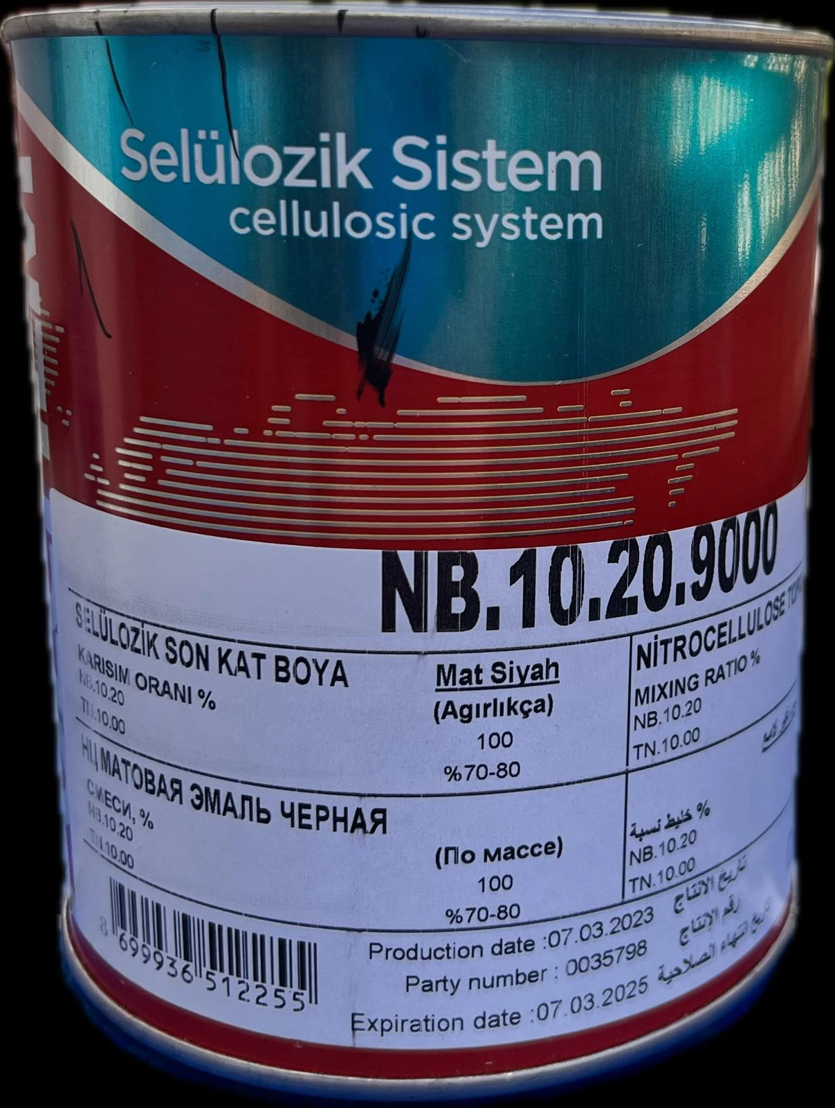 Polchem Nb10 Sell. Siyah Boya 0,75 Lt