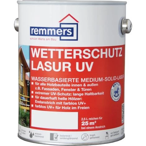 Remmers Wetterschutz Lasur Uv Pinie Larche 2,5 Lt