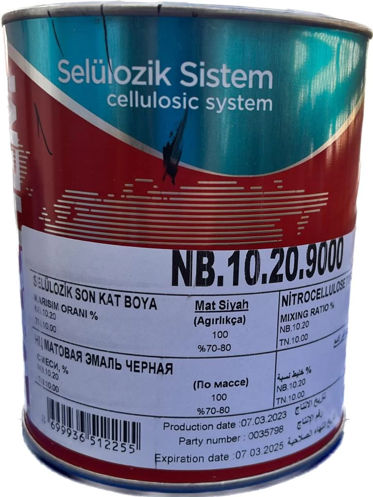 Polchem Nb10.20 Sell. Mat Siyah Boya 0,75 Lt