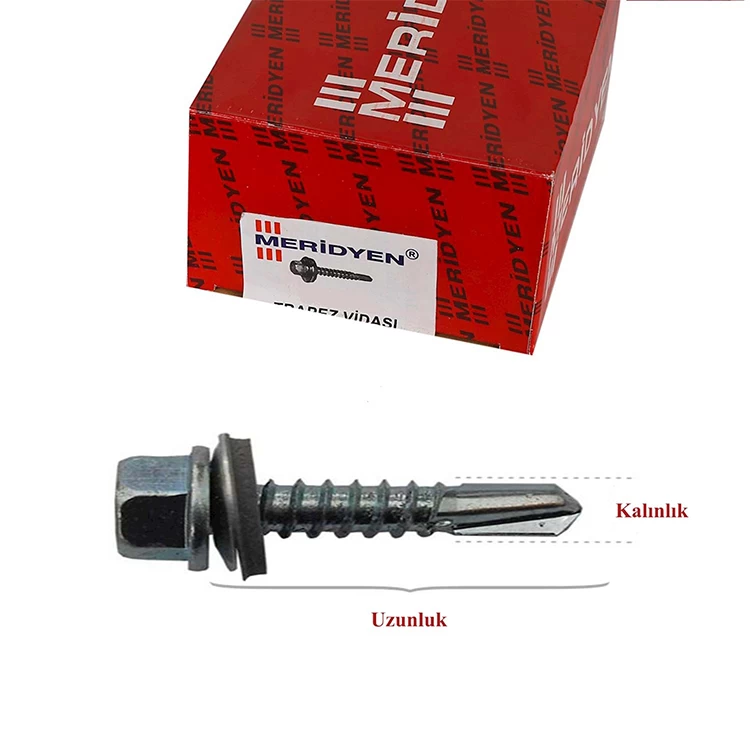 Meridyen 6,3*100 Trapez Çati Vidasi (200 Adet) Paket