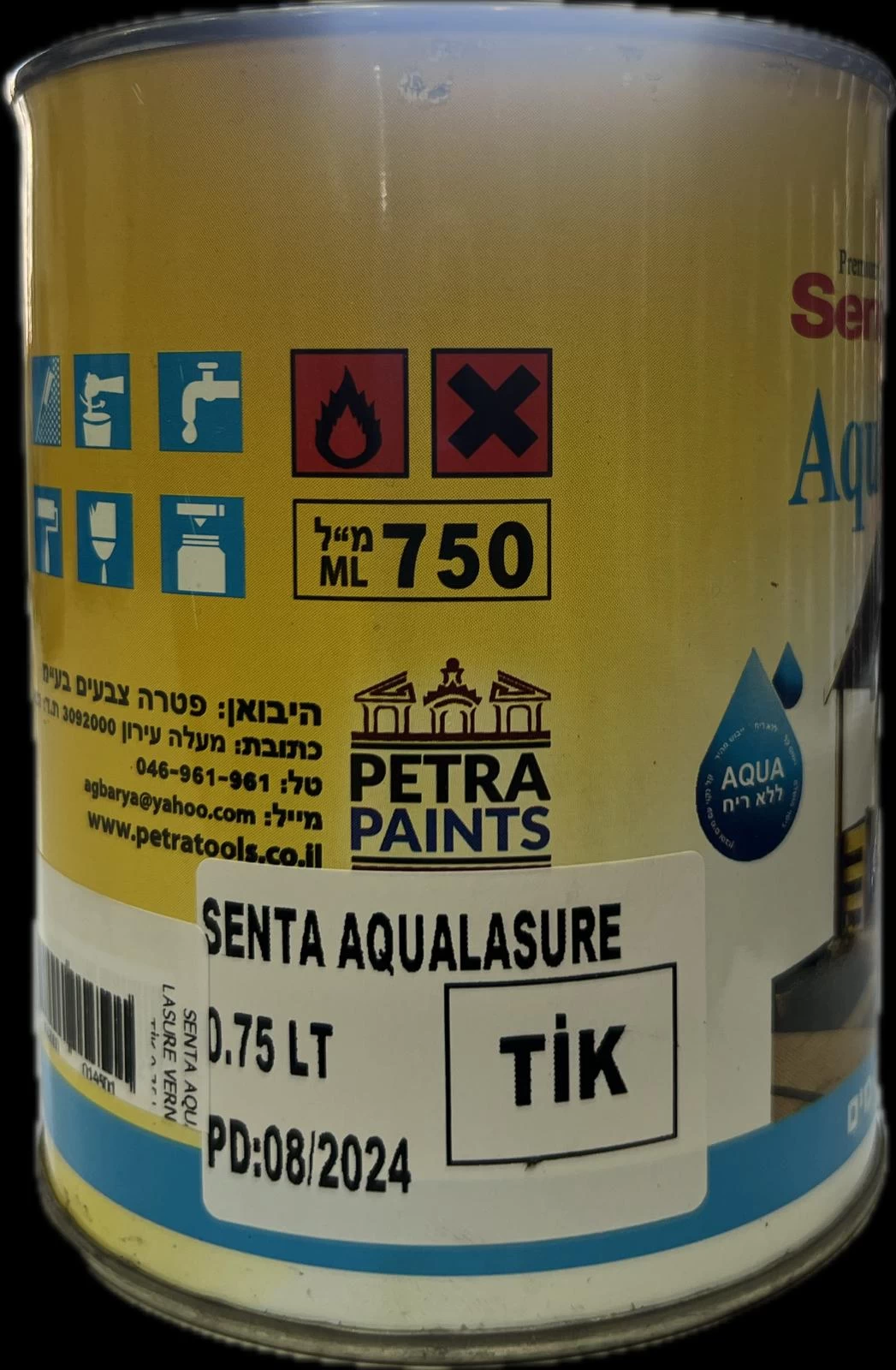 Senta Aqua Lasure Vernik  Tik 0,75 L