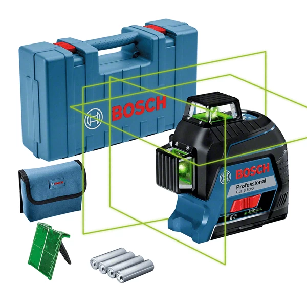 Bosch Gll 3-80 G Prof Çizgi Yeşil Lazer Hizalama 3X360 (Plastik Çanta)