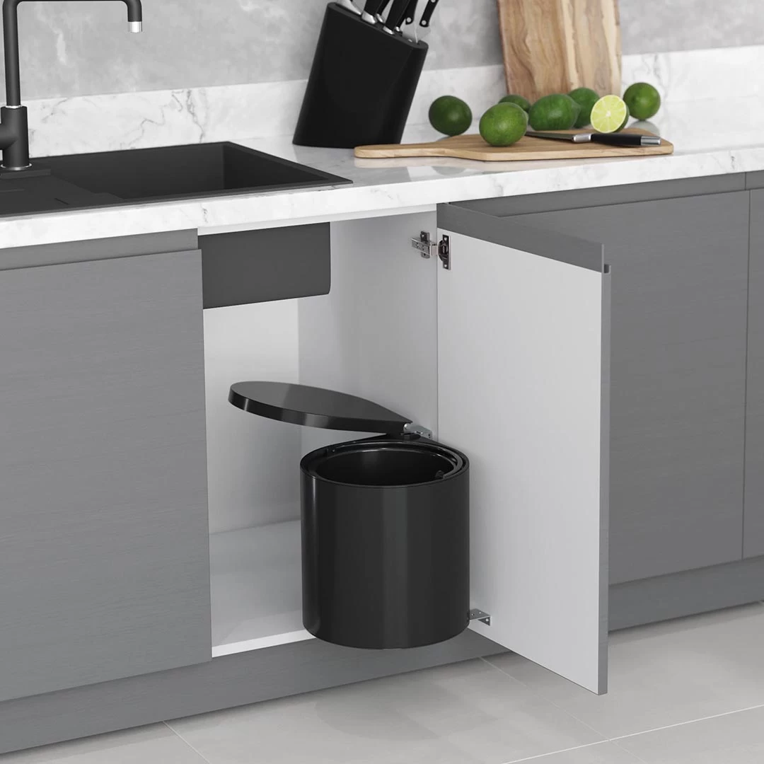 Starax S-2253-b Otomatİk Kapak ÇÖp Kovasi 355*300*380 Sİyah 10 Lt