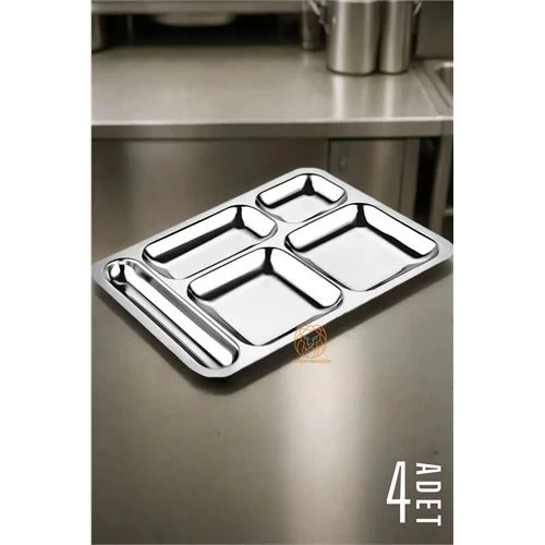 Modacar Çelik Tabldot Tepsi 4 Adet