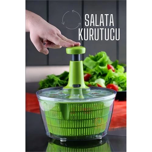 Modacar Salata Kurutucu Üstten Basmalı Pratik