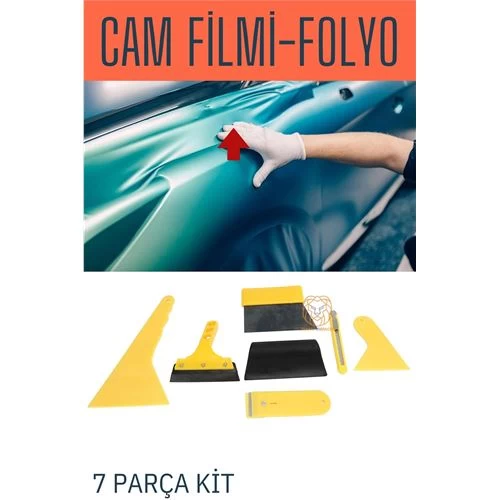 Modacar Cam Filmi Ve Folyo Uygulama Kiti 7 Parça Duvar Kağıdı Vinil Uygulama Kiti 