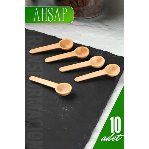 Modacar Ahşap Baharat Kaşığı Mini 10 Adet 