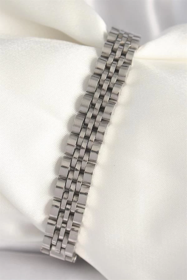 316l Çelik Gümüş Renk Zincir Model Erkek Bileklik