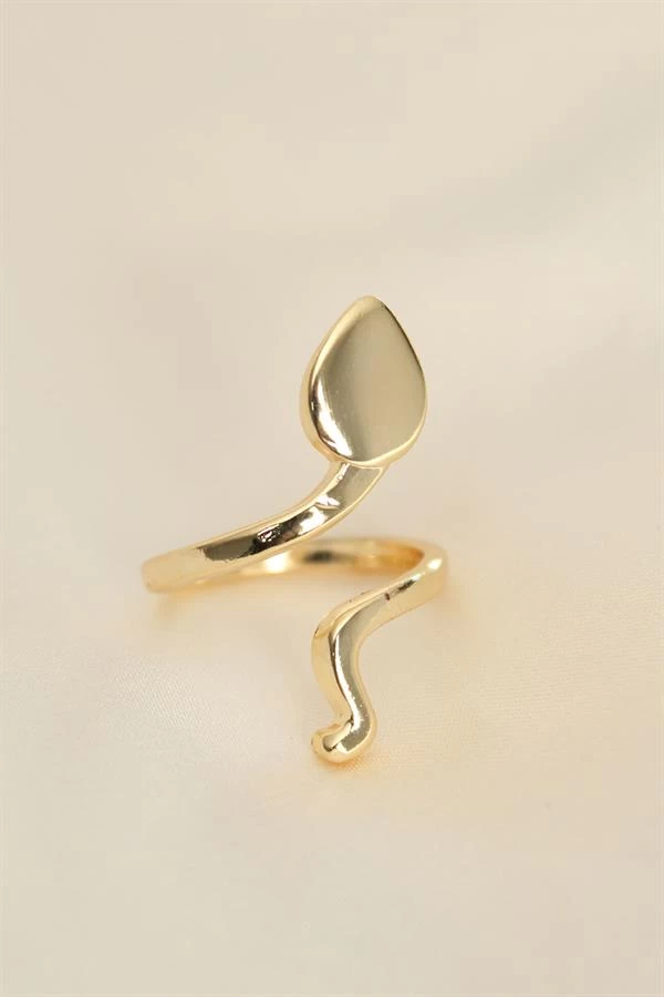 Ayarlamalı Altın Renk Yılan Yüzük