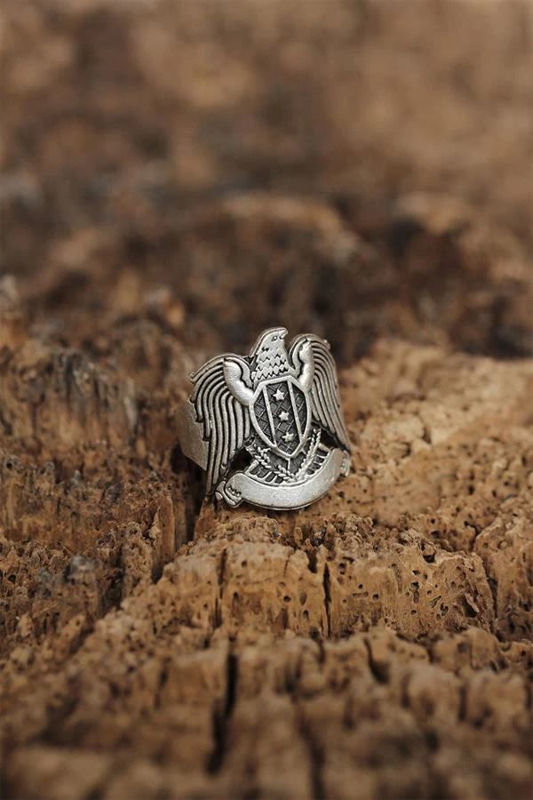 Ayarlanabilir Selçuklu Kartalı Arma Erkek Yüzük