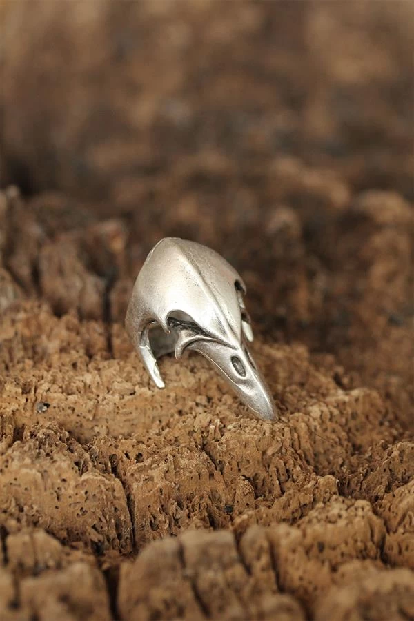 Karga Burun Figürlü Ayarlanabilir Erkek Yüzük